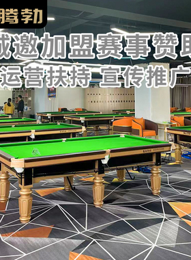 台球桌标准型成人钢库中式黑八家用乒乓桌二合一自助球房桌球