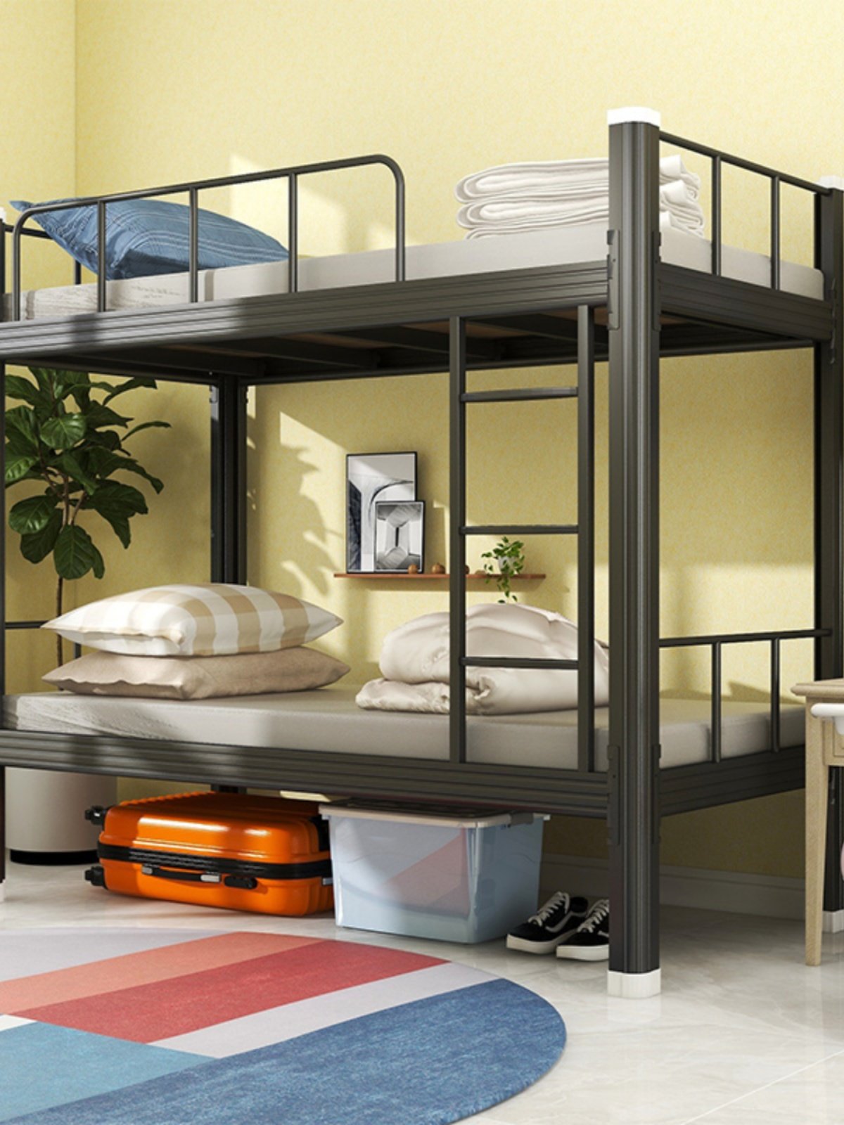 上下铺铁床加厚员工宿舍床高低床学生单双人公寓床双层床铁艺床架,淘宝优惠券,粉丝福利购,淘宝优惠卷