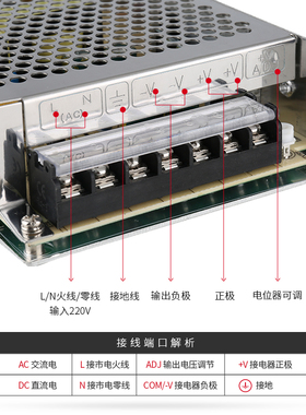 正品利翔LED直流开关电源S-25-24监控灯箱灯带广告牌变压器24V 1A