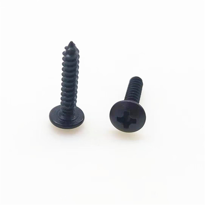 扁头十字自攻螺钉镀黑锌伞头尖尾螺丝 3X16TA - 图1