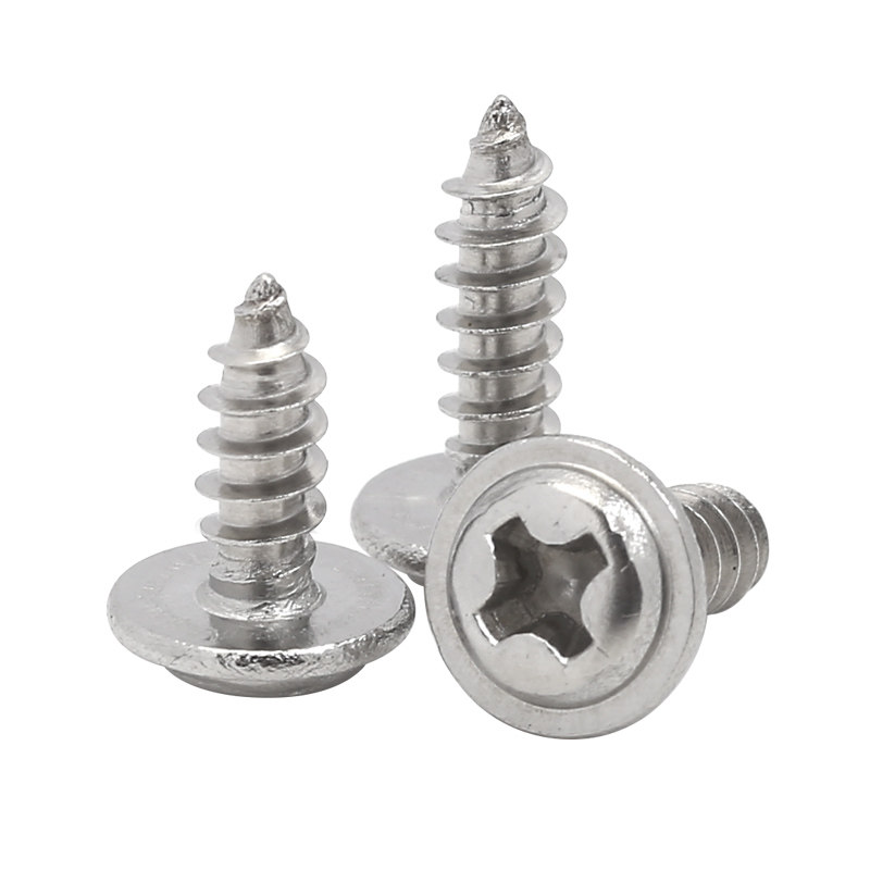 304不锈钢圆头十字带垫自攻螺丝PWA盘头自攻尖牙螺钉M1.4M2M3M4M5,淘宝优惠券,粉丝福利购,淘宝优惠卷