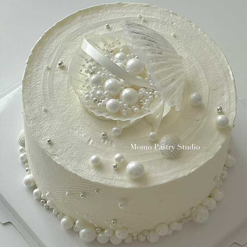 七夕情人节蛋糕装饰塑料贝壳摆件情侣女神告白表白仿真小贝壳装扮