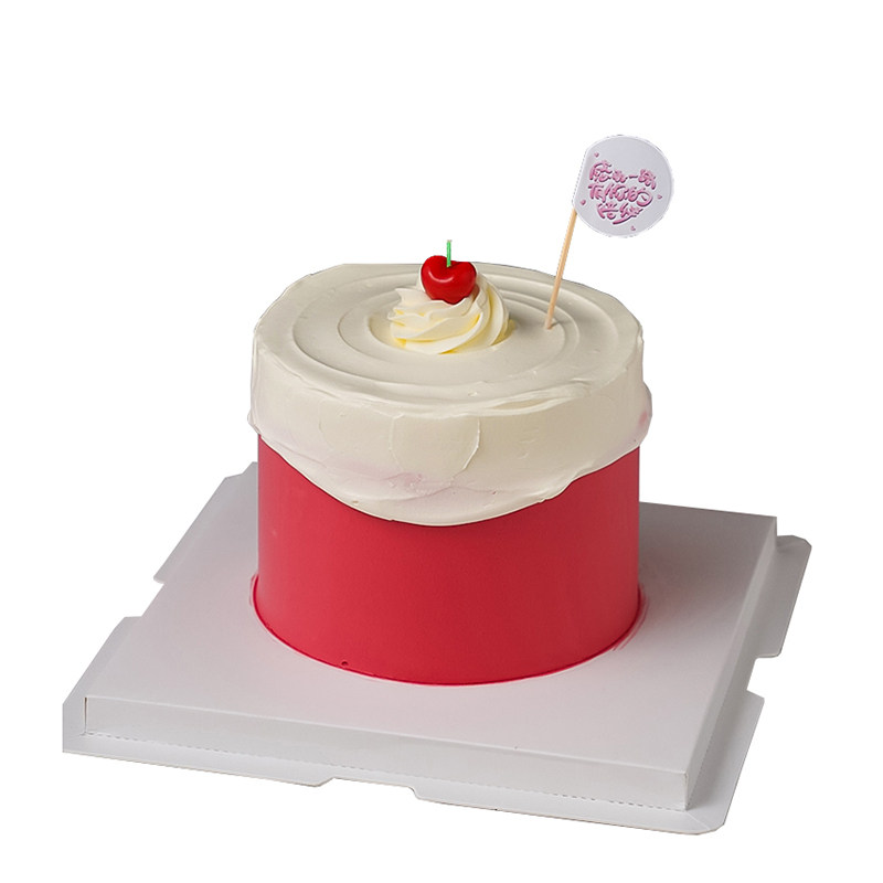 七夕情人节简约ins风蛋糕装饰贴纸浪漫告白插件樱桃蜡烛生日摆件