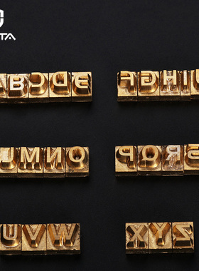 自由组合铜模定制皮革压印工具活字大小写中英文字母数字皮标logo