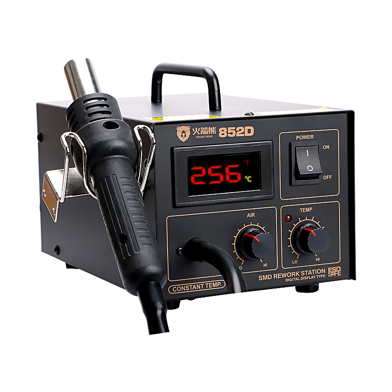 火箭熊热风枪焊台二合一恒温电烙铁850 852D焊接工具可调温拆焊台 - 图3