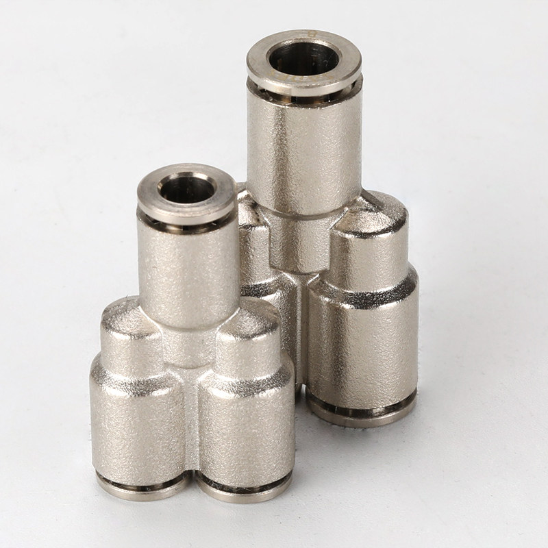 气管插转接304不锈钢Y型三通气动接头PY46/8mm/10/12/14/16 - 图1