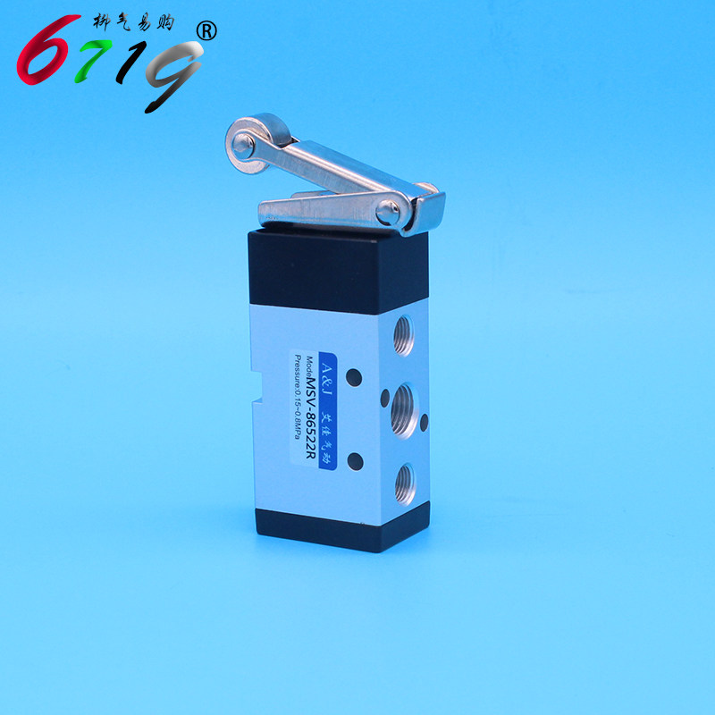 气动二位五通机械滚轮阀 MSV-86522R 气阀 MV-522R MV-09行程开关 - 图1
