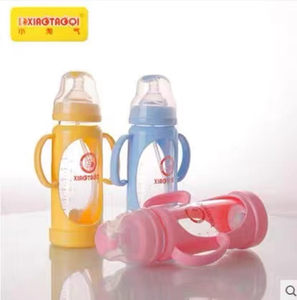 小淘气宽口径奶瓶通用婴儿硅胶奶嘴一体式鸭嘴水杯吸管配件重力球