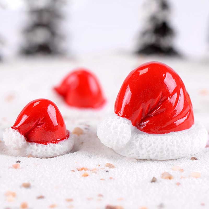 微景观创意生态瓶装饰小摆件迷你卡通圣诞帽圣诞场景摆设红色帽子,淘宝优惠券,粉丝福利购,淘宝优惠卷