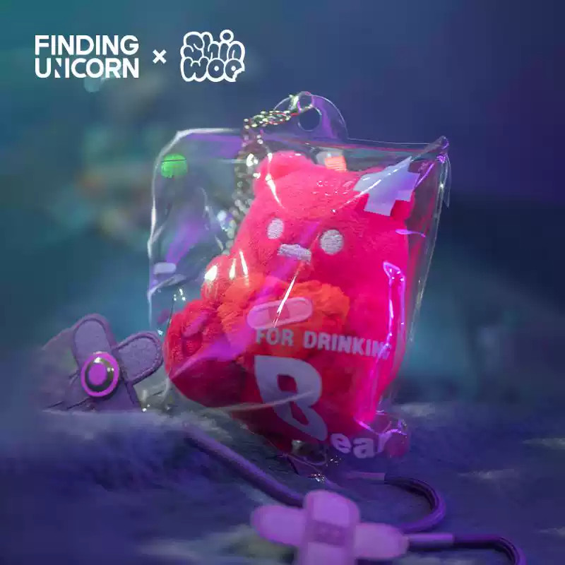 正版ShinWoo吸血鬼糖果屋毛绒盲盒幽灵熊挂件毛绒玩偶万圣节礼物