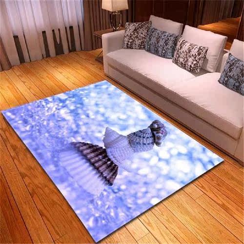 3D Beach Shells Children Play Mat Kids Room Decor Bedside - 图0