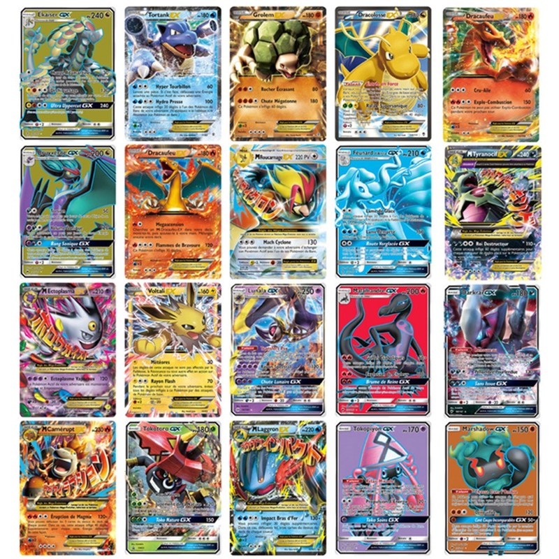 New Pokemon French Card GX MEGA Shining Cards Game Battle C - 图2