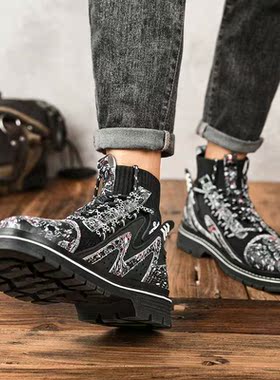 Martin boots men's high top British Style Men