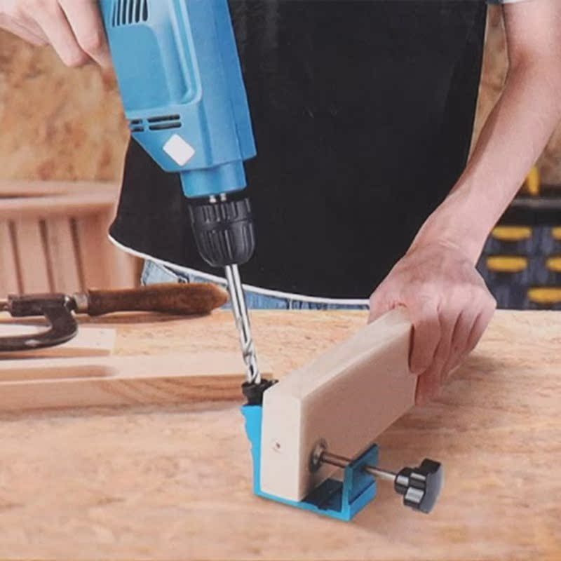 46pcs Pocket Hole Dowel Jig Kit Oblique Punching Hinge Hole - 图0