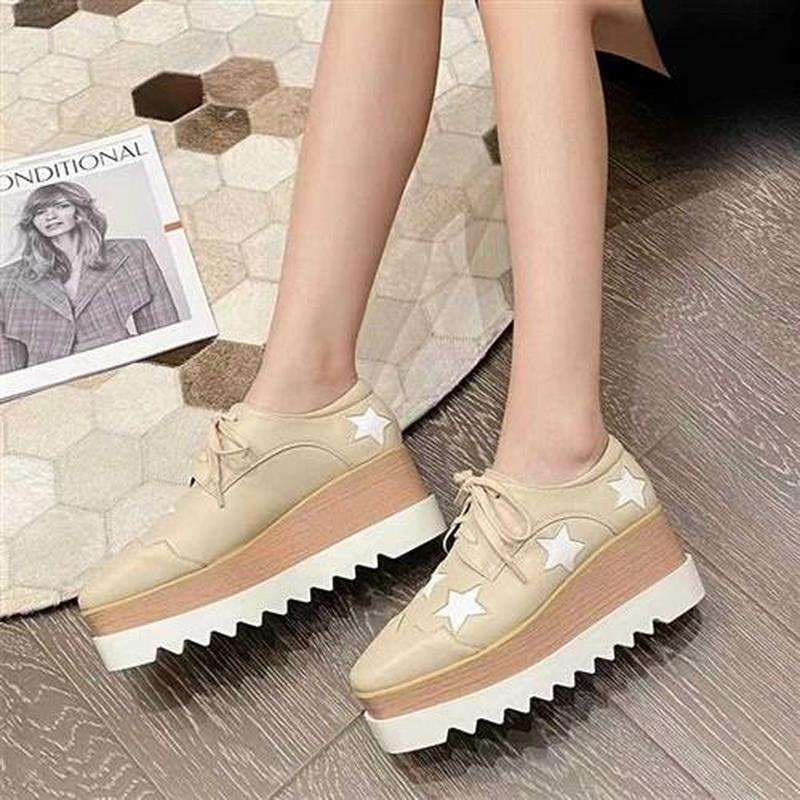 Casual Shoes Women 2021 Autumn Luxury Leather Barefoot Platf - 图1