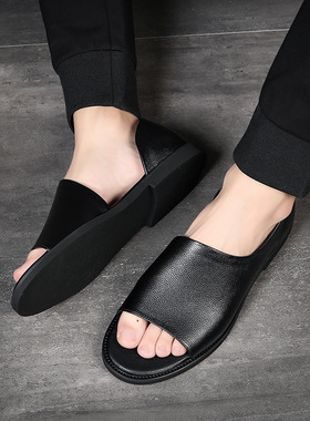 New Summer Men&#s Sandals Soft Leather Sandals Brea