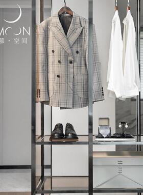 慕空间现代简约样板间收纳盒摆件咖色皮质收纳箱全屋定制软装饰品