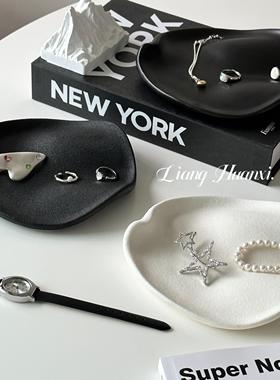 创意设计陶瓷首饰收纳托盘饰品展示架玄关收纳家居软装艺术感摆件