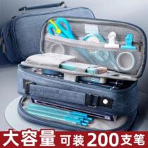 Large Capacity Pen Bag Boys High School Students Pen Bag High School Students Brief Elementary School Students Pencil Bag Female Pencil Case ins6 Layer