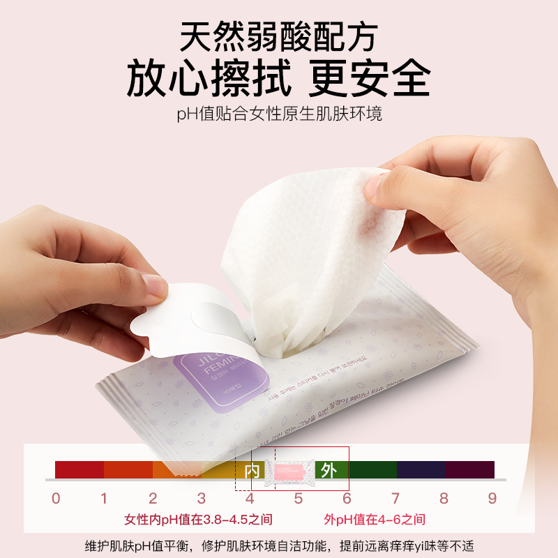 韩国原装进口质更益女性私密清洁湿巾私处洁净去味干痒湿巾 - 图0