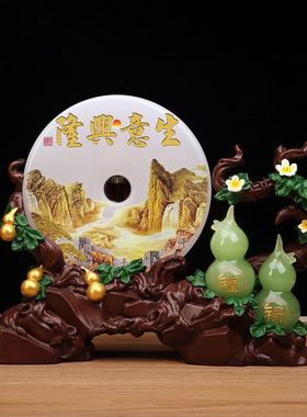 天然阿富汗玉石摆件福禄