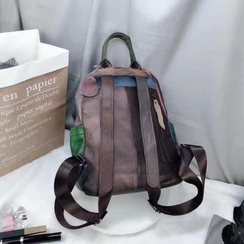 Johnature Genuine Leather Retro High Quality Women Backpack - 图3