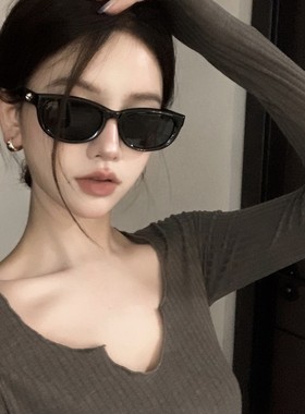 复古猫眼黑色辣妹墨镜女款