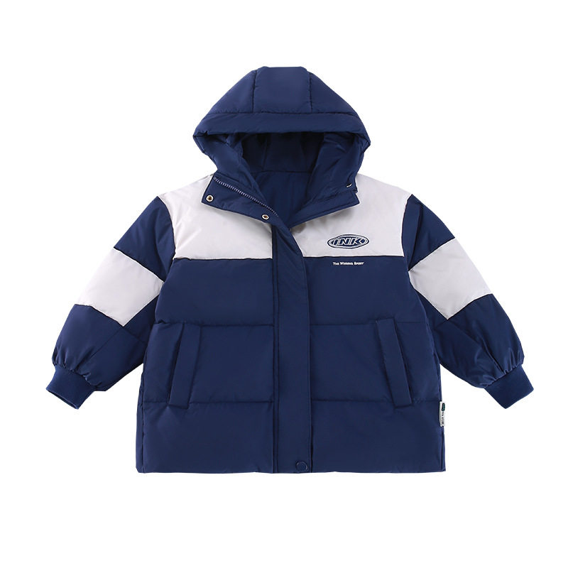儿童羽绒服冬季加棉加厚保暖相拼白鸭绒男童帅气时髦防寒连帽棉衣,淘宝优惠券,粉丝福利购,淘宝优惠卷