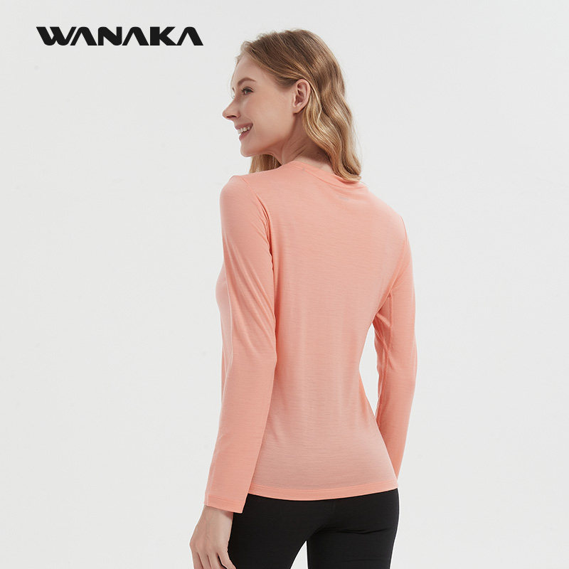 WANAKA美利奴纯羊毛女长袖T恤透气速干衣户外跑步徒步滑雪四季款,淘宝优惠券,粉丝福利购,淘宝优惠卷