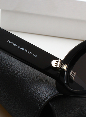 明星同款高级感猫眼墨镜女防紫外线椭圆防晒C40194可配近视太阳镜