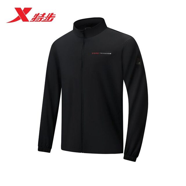 Xtep Men's Single Windbreaker 2025 Summer New Sports Training Windbreaker Casual Stand Collar 975229140019