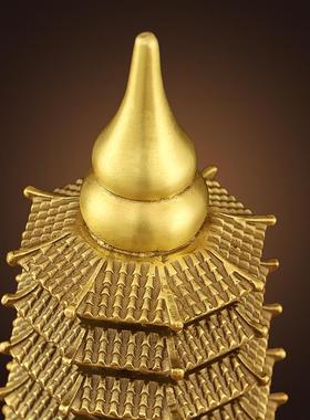 纯铜八卦文昌塔摆件书房书桌办公9九层13层文昌塔中国风装饰礼品