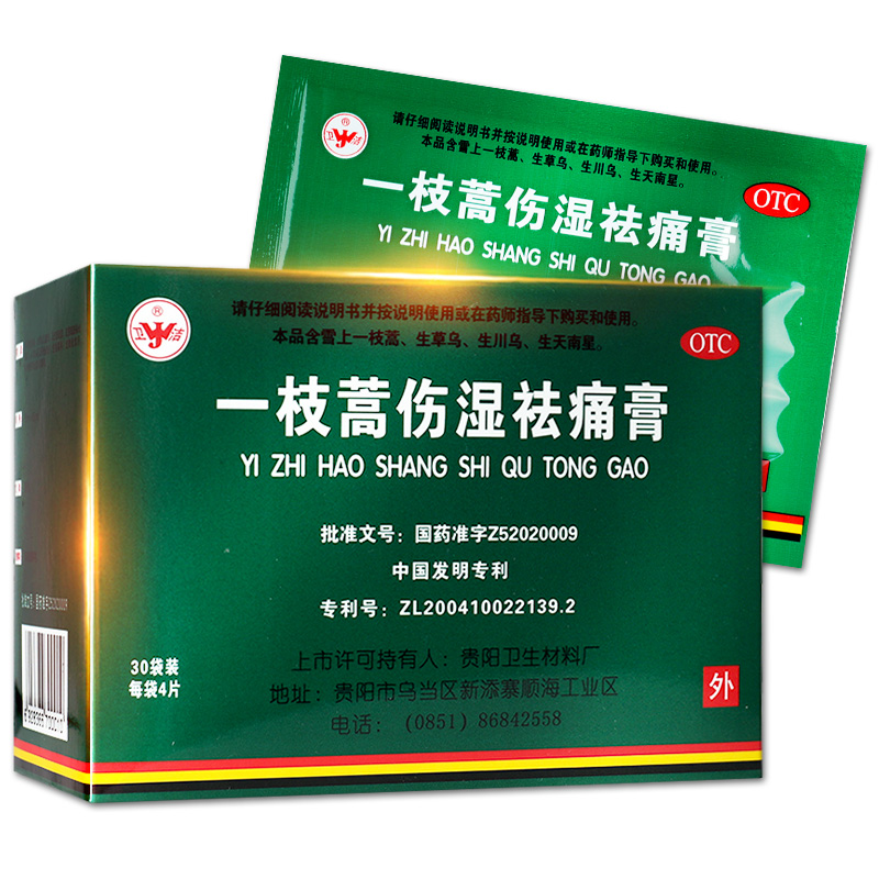 卫洁一枝蒿伤湿祛痛膏120片 关节疼痛肌肉痛祛风除湿活血止痛 - 图0