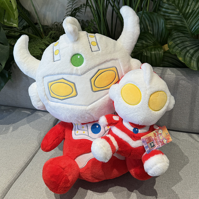 正版初代奥特曼公仔泰罗毛绒玩具玩偶安抚娃娃抱枕男女孩生日礼物 - 图2