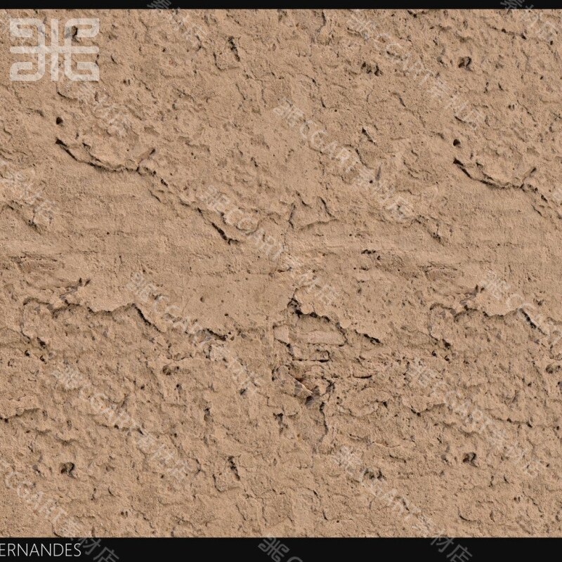 Substance Painter风格化粘土墙块材地面泥巴泥土纹理贴图tga