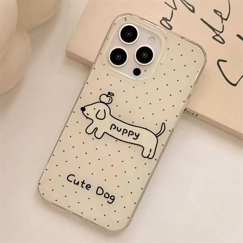 波点腊肠狗适用于oppofindx9手机壳findx7Ultrax6prox8sX5/X3/新款K12x/11/10女K9S保护套FINDX3NEO/X2透明 - 图3