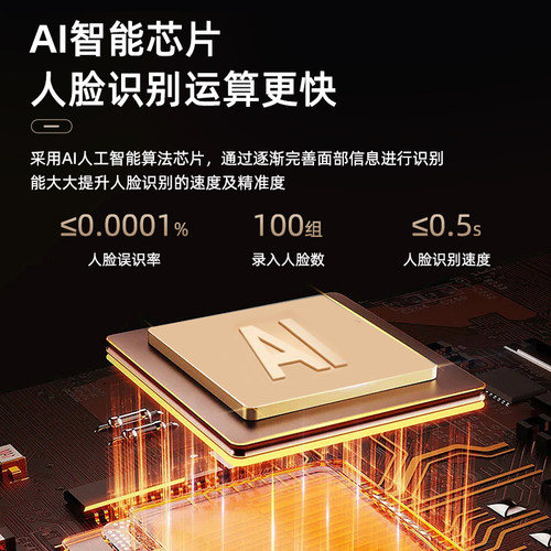 3D人脸识别指纹锁家用防盗门智能门锁入户门全自动可视密码电子锁 - 图1