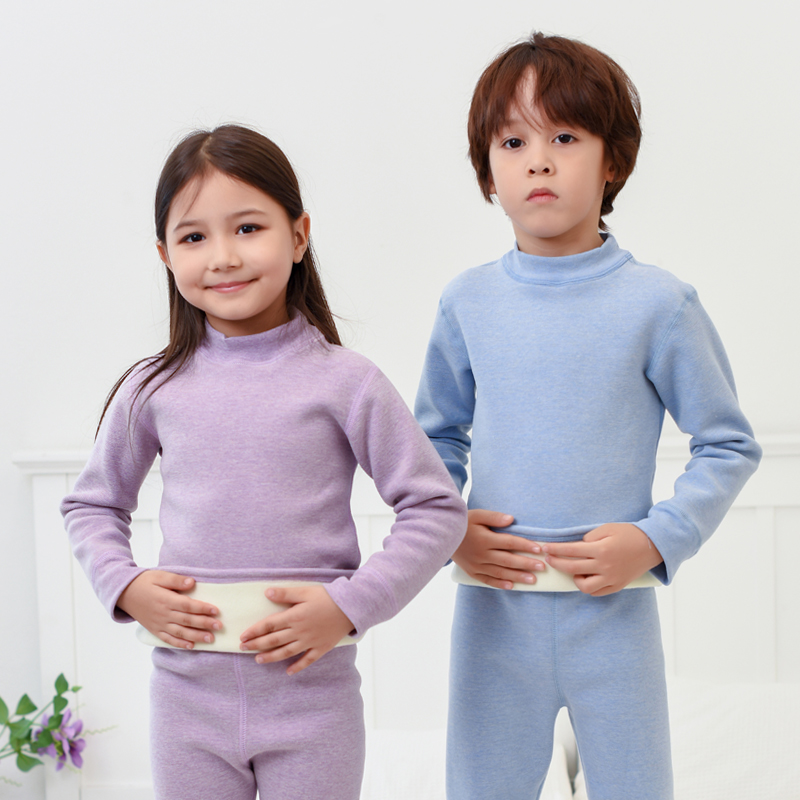 儿童保暖内衣套装秋冬季男童女童加绒加厚秋衣秋裤大童宝宝保暖衣