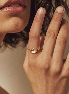 fettero 铜合金戒指 【爱心戒指】高定设计欧美ins高级感气质指环