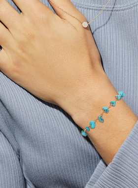 fettero 铜合金手链 【密集松石手链】高定设计轻奢小众气质手饰