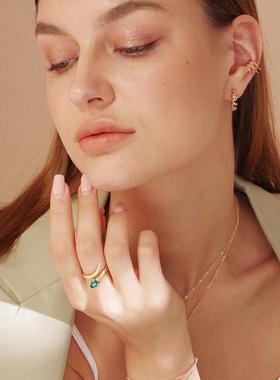 气质蛇形戒指fettero铜合金轻奢