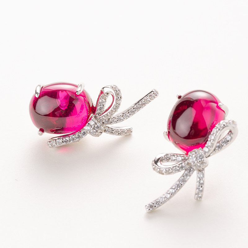 leqiyuan耳钉女红豆耳坠925银纯银耳饰小众百搭高级感设计耳环,淘宝优惠券,粉丝福利购,淘宝优惠卷