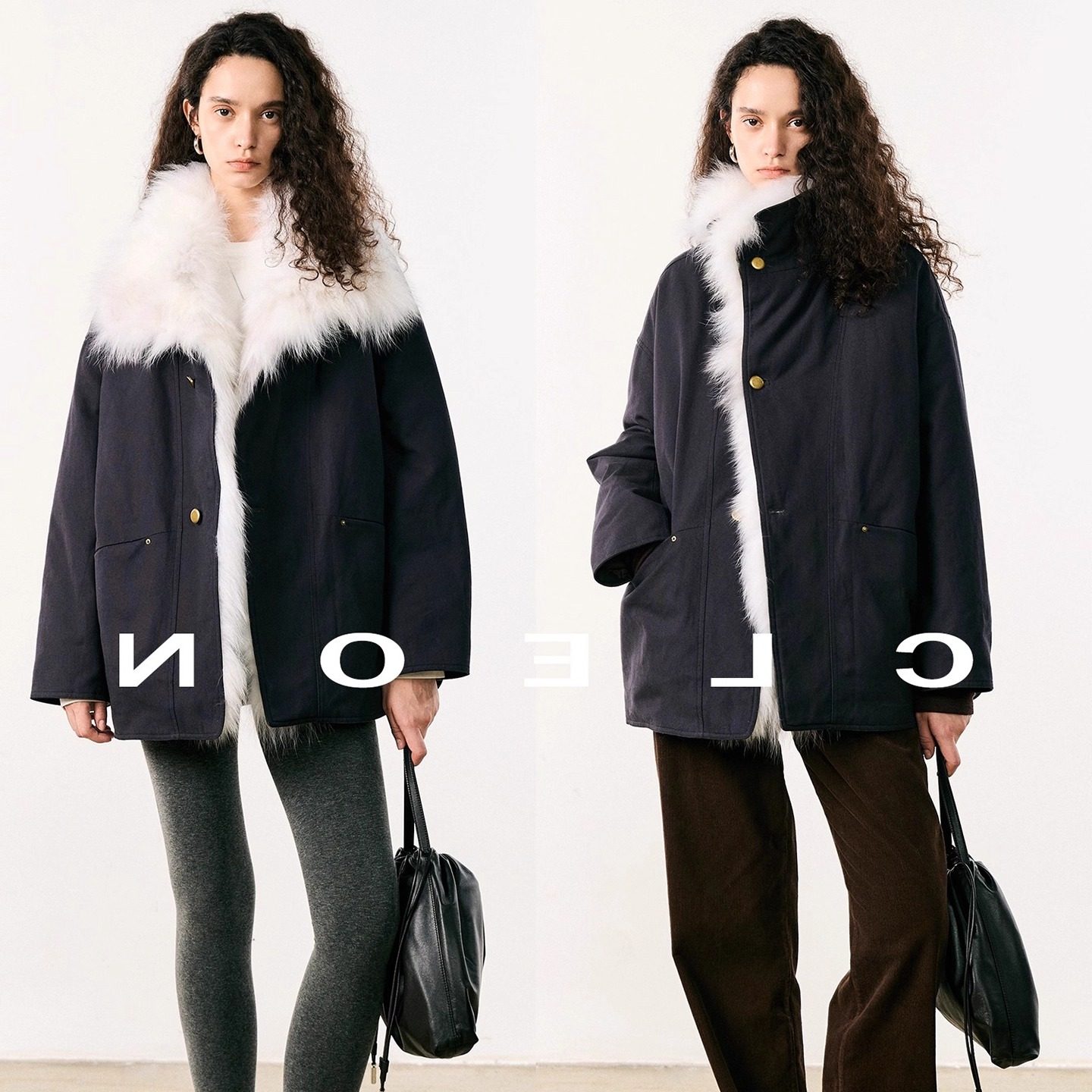 时尚气质拼接狐大翻领90白鹅绒中长款加厚防风保暖新款派克服外套,淘宝优惠券,粉丝福利购,淘宝优惠卷