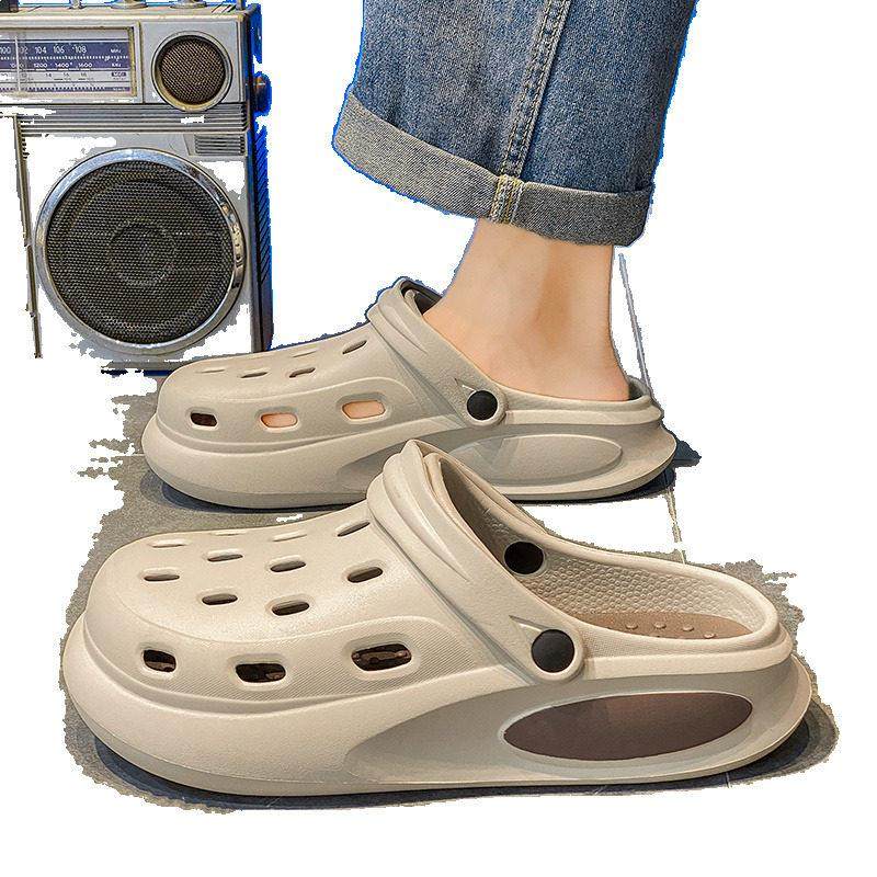 潮牌洞洞鞋男款夏季外穿防滑防臭包头拖鞋开 车踩屎感运动沙滩凉,淘宝优惠券,粉丝福利购,淘宝优惠卷