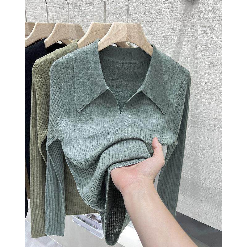 紫色翻领针织衫女2025年秋冬季新款修身厚绒内搭打底毛衣洋气上衣,淘宝优惠券,粉丝福利购,淘宝优惠卷