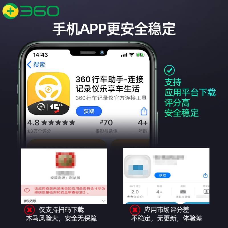 360行车记录仪全景360度后视镜流媒体高清倒车影像多功能行程记录