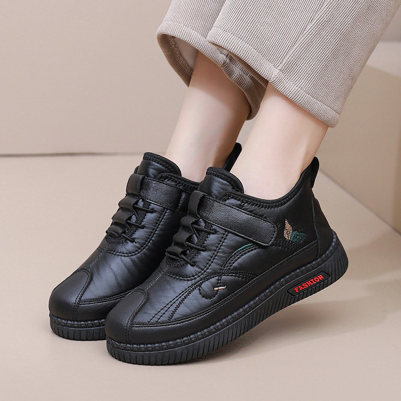 2025冬季新款老北京棉鞋女加绒加厚保暖皮面防水软底妈妈鞋棉靴,淘宝优惠券,粉丝福利购,淘宝优惠卷