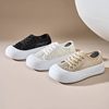 Summer lace mesh shoes thick sole slip-on mom's shoes