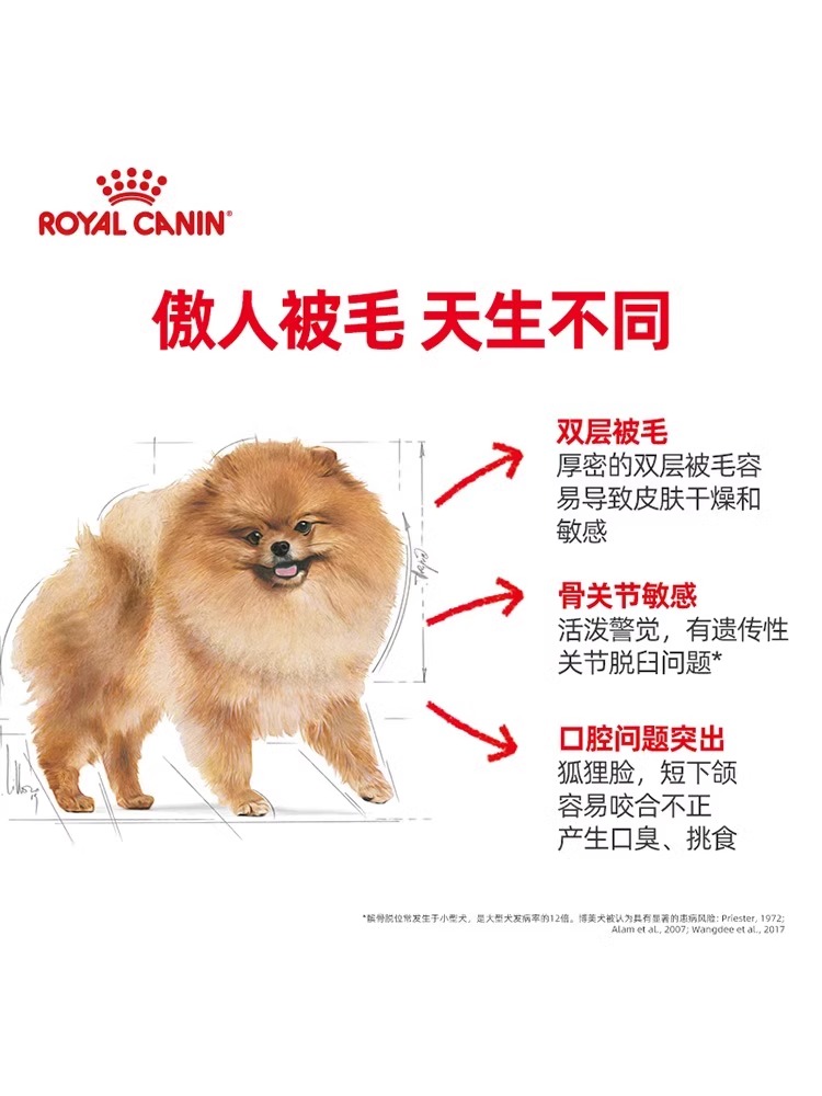 皇家狗粮博美成犬粮PM26/2KG博美专用狗粮小型成犬粮美貌泪痕主粮 - 图0