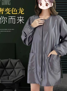 批发发型师美发工作服理发店用工服发廊技师染发焗油围裙客服